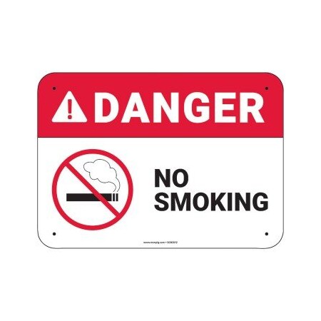 Pig PIG Danger No Smoking Sign 10" x 7" Vinyl 10" L x 7" H SGN2012-7X10-VYL